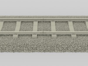 train track Modello 3D