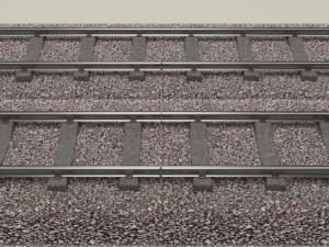 train track double 3D Model