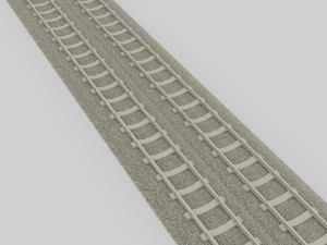 train track double 3D-Modell