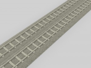 train track double 3D-Modell