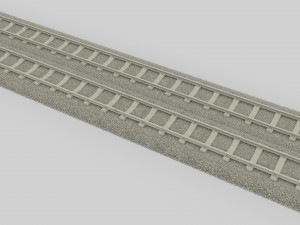 train track double 3D-Modell