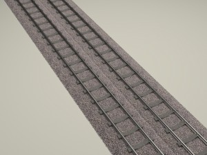 train track double 3D-Modell