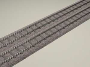 train track double 3D-Modell