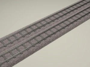 binario ferroviario doppio Modello 3D