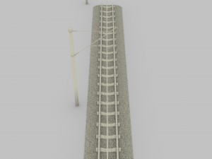 train track electrified Model 3D