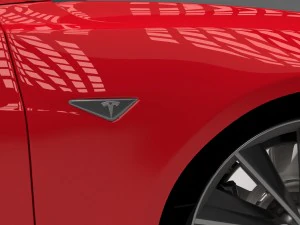 tesla model s with chassis-interior hdri 3D Model