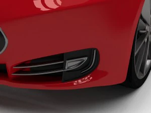 tesla model s with chassis-interior hdri 3D Model