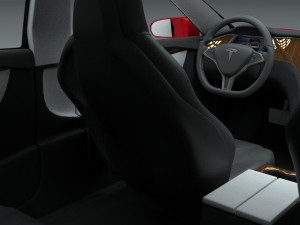 tesla model s with chassis-interior hdri Model 3D