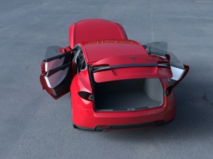 tesla model s with chassis-interior hdri Model 3D