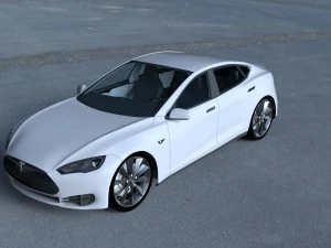 tesla model s dengan sasis-interior hdri Model 3D