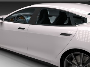 tesla model s with chassis-interior hdri 3D 모델