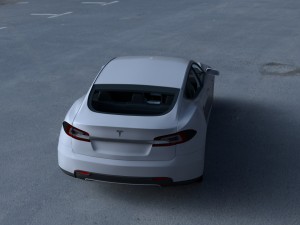 tesla model s with chassis-interior hdri 3D 모델