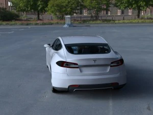 tesla model s dengan sasis-interior hdri Model 3D