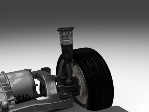 tesla model s with chassis-interior hdri 3D 모델