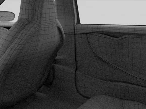 tesla model s dengan sasis-interior hdri Model 3D