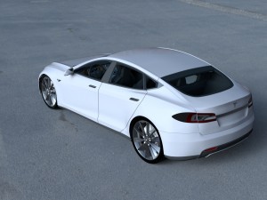 tesla model s with chassis-interior hdri 3D 모델