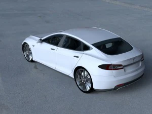 tesla model s dengan sasis-interior hdri Model 3D