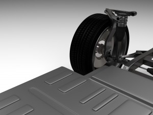 tesla model s with chassis-interior hdri 3D 모델