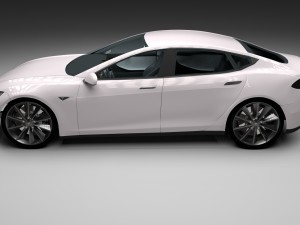 tesla model s with chassis-interior hdri 3D 모델