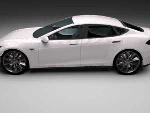 tesla model s dengan sasis-interior hdri Model 3D