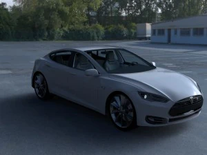 tesla model s dengan sasis-interior hdri Model 3D