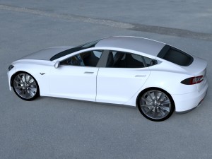 tesla model s with chassis-interior hdri 3D 모델