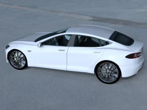 tesla model s dengan sasis-interior hdri Model 3D
