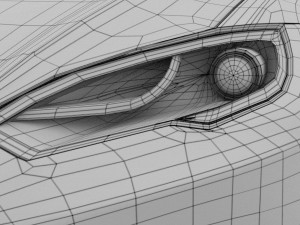 tesla model s with chassis-interior hdri 3D 모델