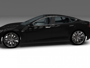 tesla model s with interior hdri 3D मॉडल