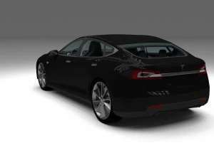 tesla modelo s com interior hdri Modelo 3D