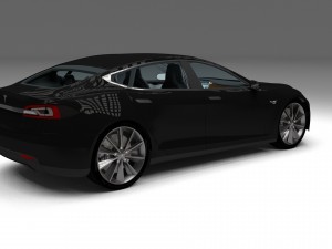 tesla model s with interior hdri 3D मॉडल
