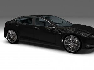 tesla model s with interior hdri 3D मॉडल
