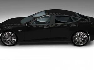 tesla modelo s com interior hdri Modelo 3D