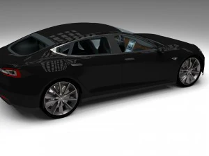 tesla modelo s com interior hdri Modelo 3D