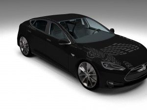 tesla model s with interior hdri 3D मॉडल