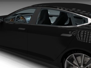 tesla model s with interior hdri 3D मॉडल