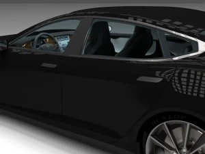 tesla modelo s com interior hdri Modelo 3D