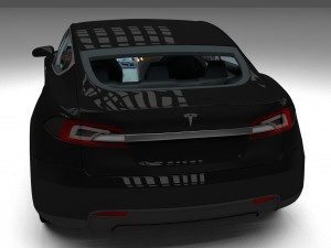 tesla model s with interior hdri 3D मॉडल