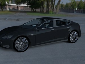 tesla model s with interior hdri 3D मॉडल