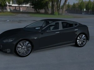tesla modelo s com interior hdri Modelo 3D