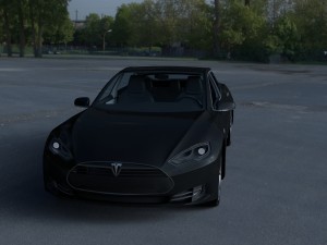 tesla model s with interior hdri 3D मॉडल