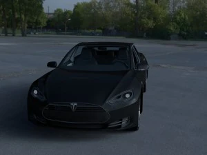 tesla modelo s com interior hdri Modelo 3D