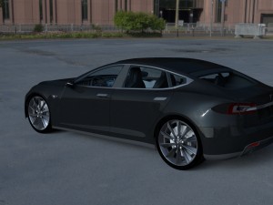 tesla model s with interior hdri 3D मॉडल