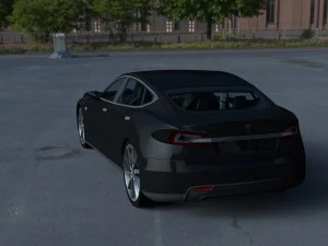 tesla modelo s com interior hdri Modelo 3D