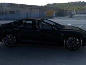 tesla model s with interior hdri 3D मॉडल