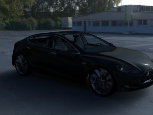 tesla model s with interior hdri 3D मॉडल
