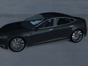 tesla model s with interior hdri 3D मॉडल