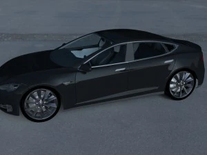 tesla modelo s com interior hdri Modelo 3D