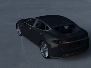 tesla model s with interior hdri 3D मॉडल
