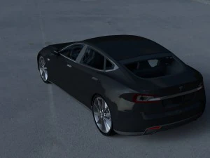 tesla modelo s com interior hdri Modelo 3D